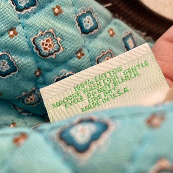 Vera Bradley Java Blue Tote Bag Made in USA - Picture 16 of 16